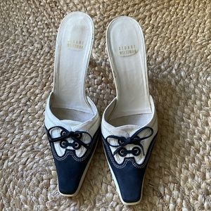 Vintage Stuart Weitzman Lace-up Mules/Slides